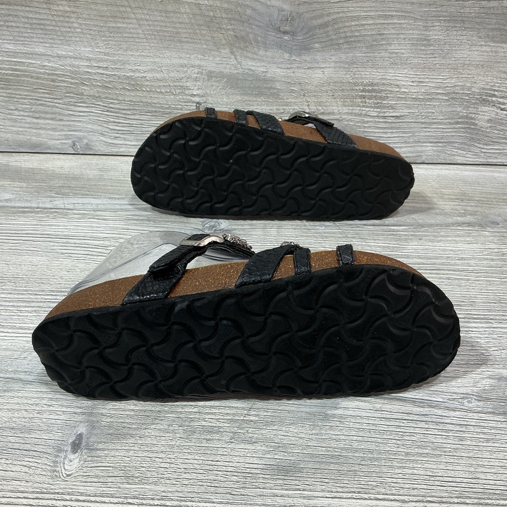 Birkenstock Betula Sandals Slides Black Leather Bedazzled Women's Size 38-7 N US - Picture 11 of 12